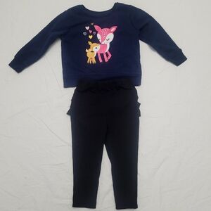 Sweatshirt And Black Leggings By Garanimals, Size 18M